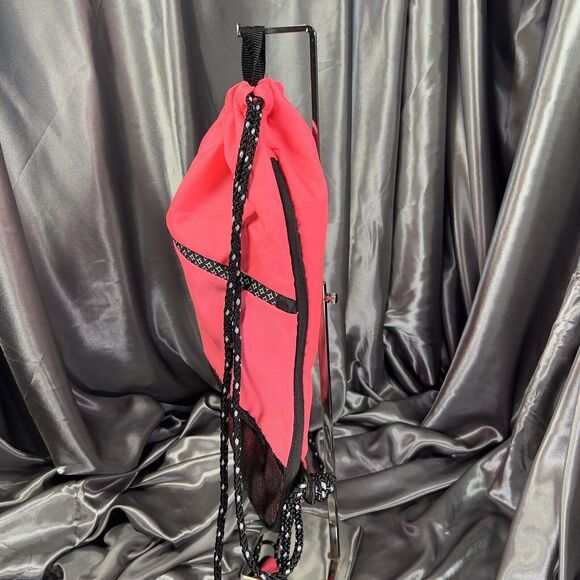 Eastport Sling Drawstring‎ Bag Expandable Parallel Zip Mesh Pink Activewear Yoga - Picture 5 of 16